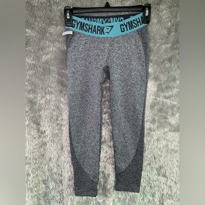 Gymshark Flex Crop Leggings Grey/Blue Size XS